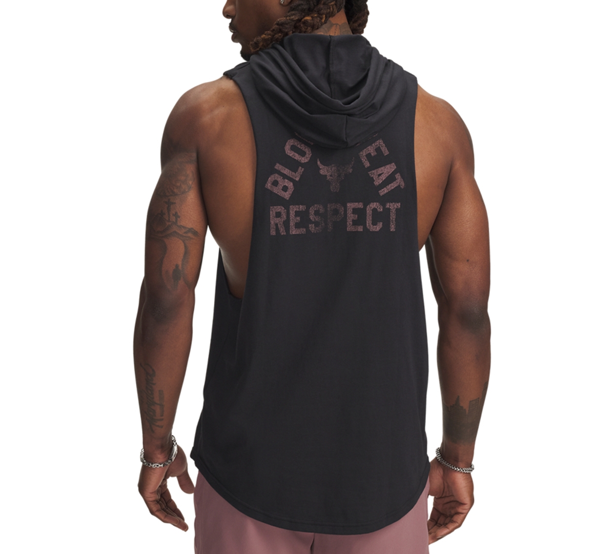 Under Armour Men's Project Rock Sleeveless Hoodie In Black