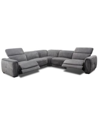Brownell 5-Pc. L-Shape Sectional with 2 Power Motion Chairs, Exclusively at Macy's