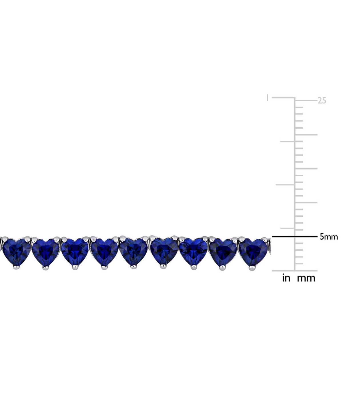 Macy's Lab-created Gemstone 18" Collar Necklace In 18k Gold Plated Over Sterling Silver In Blue