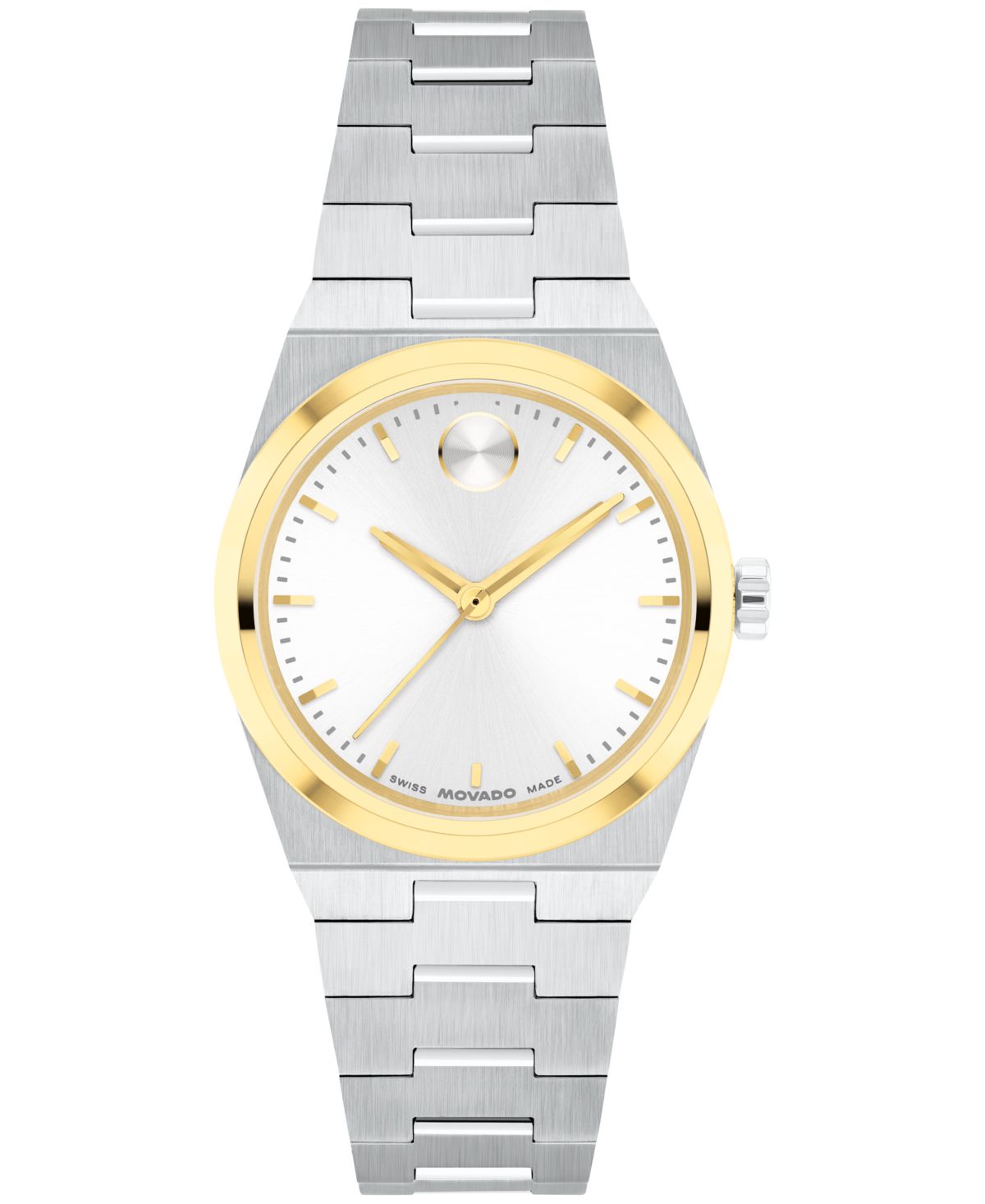 Женские швейцарские кварцевые двухцветные часы Bold Quest из нержавеющей стали, 28 мм