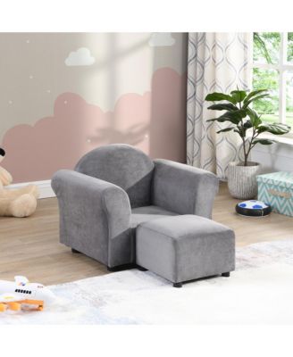Kids Chair, Kids Upholstered Couch with ottoman