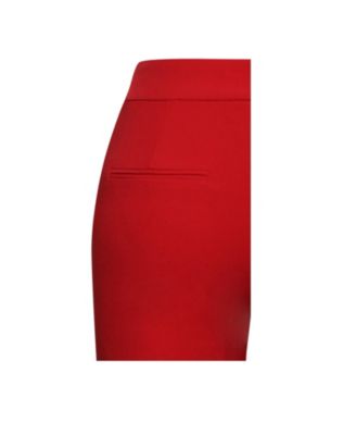 Women's Vayla Red Skinny Fit Crepe Trousers