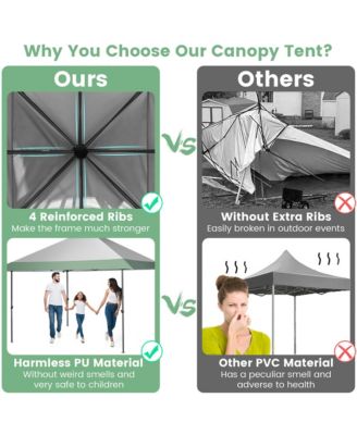 13'x13' Outdoor Patio Pop Up Canopy Tent Sun Protection w/ Wheeled Bag