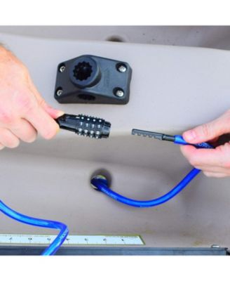 Weatherproof Straight Security Cable Lock with Resettable Combination, Anti-Theft Protection for Kayak, Bike, Paddleboard 5ft