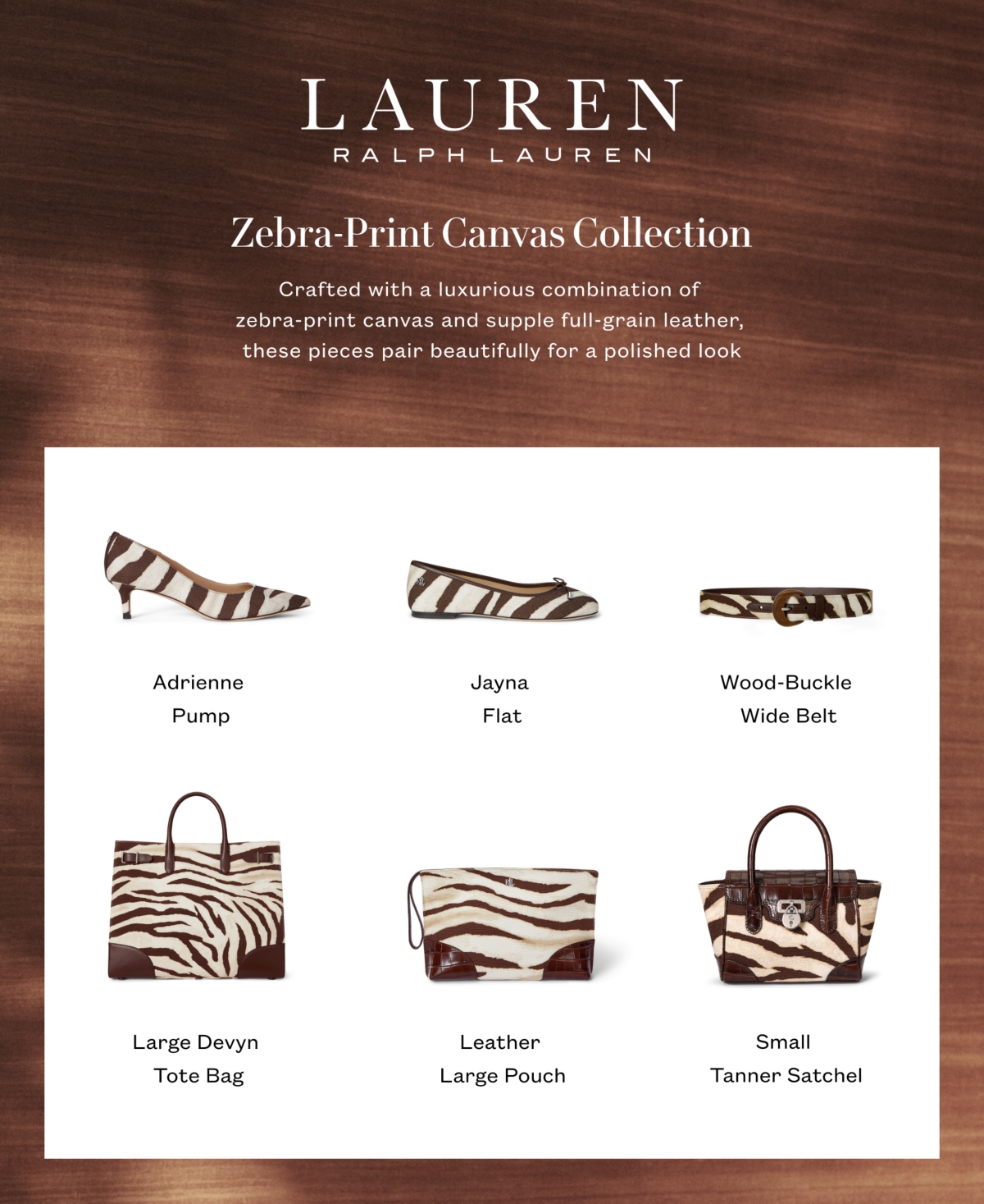 Ralph Lauren Zebra-print Canvas Small Tanner Satchel In Multi