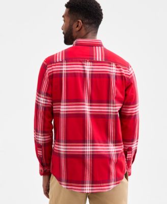 Men's Plaid Brushed Cotton Button-Down Shirt, Macy's Exclusive