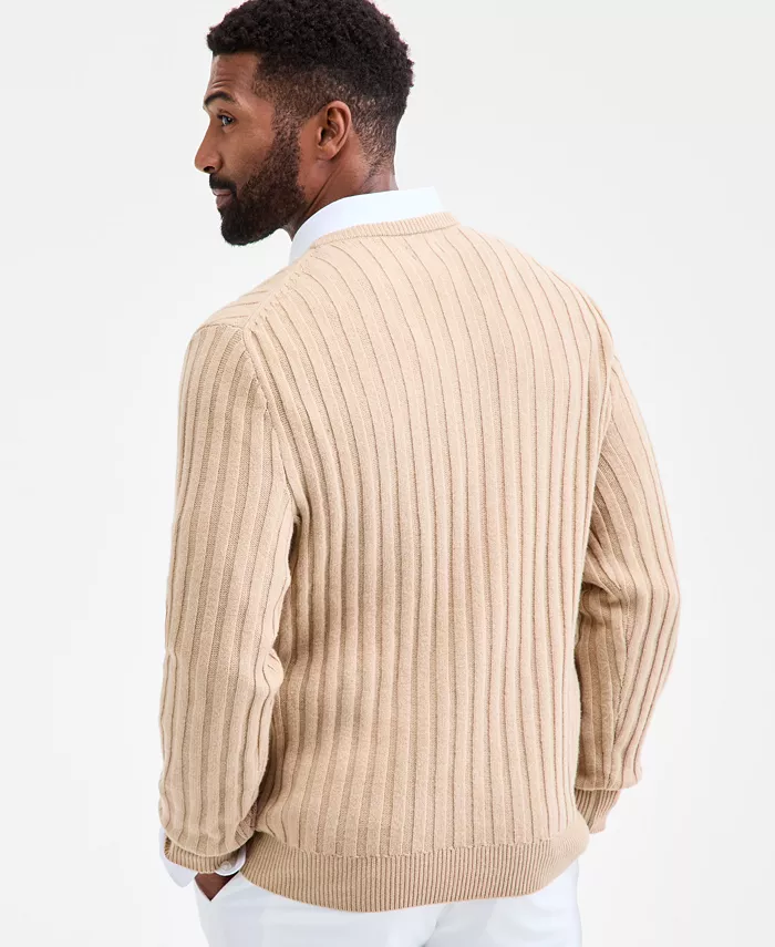 Men's Mixed Cable-Knit Crewneck Sweater - thumbnail 7