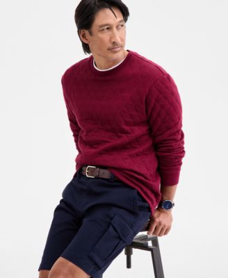 Men's Quilted Crewneck Sweatshirt, Macy's Exclusive
