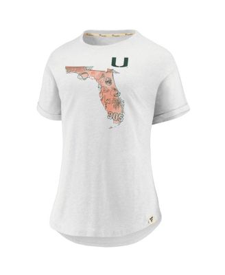 Women's White Miami Hurricanes True Classics Home State T-Shirt