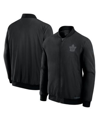 Fanatics - Men's Black Toronto Maple Leaf's Authentic Pro Road Full-Zip Bomber Jacket