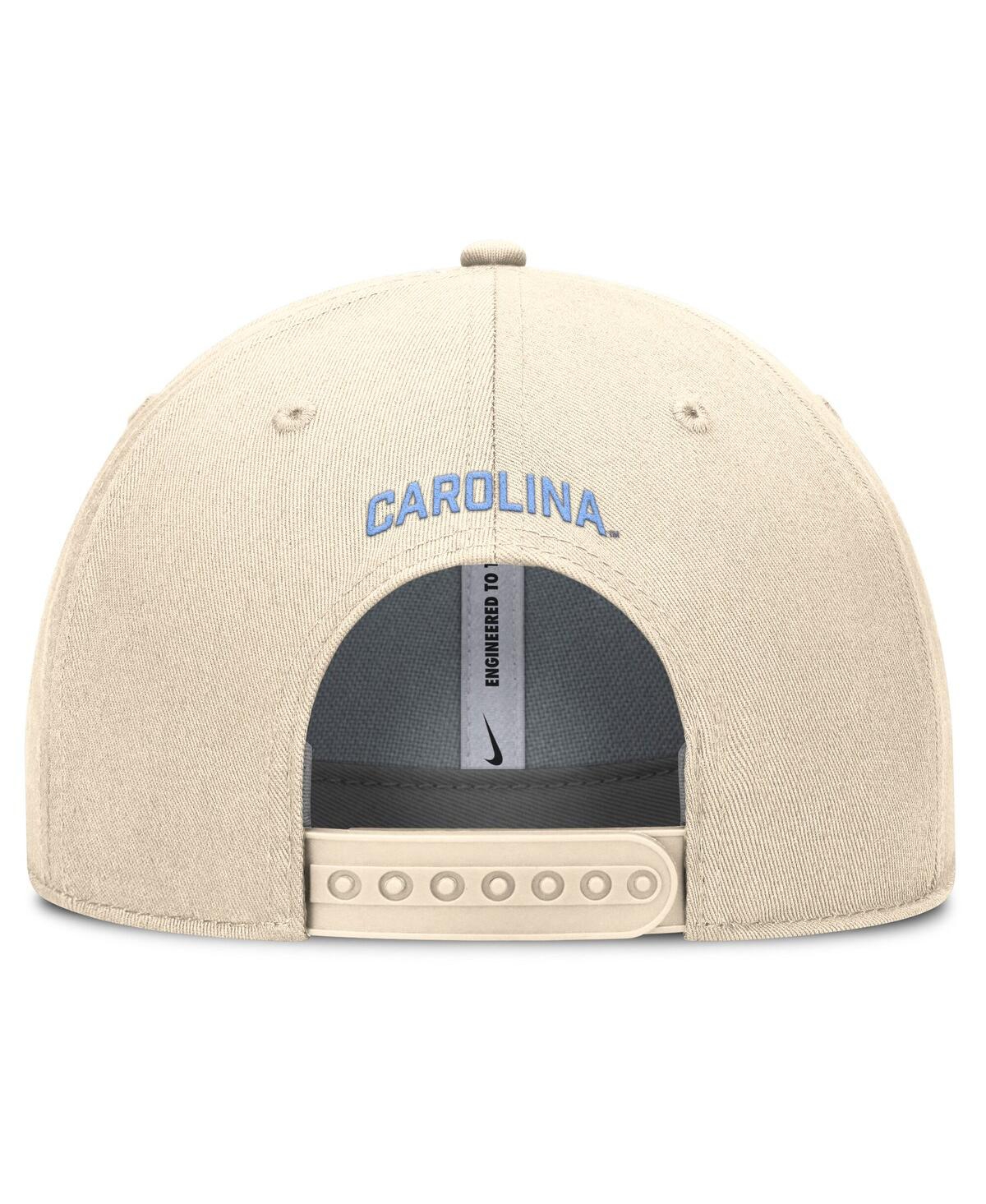 Jordan Men's Natural North Carolina Tar Heels Rise Primetime Performance Trucker Adjustable Hat In Brown