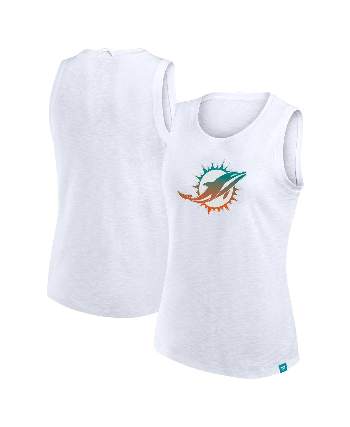 Fanatics Women's White Miami Dolphins Slub Tank Top