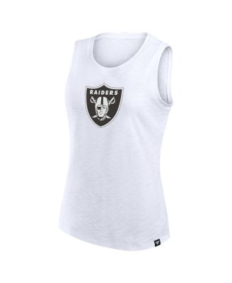 Women's White Las Vegas Raiders Slub Tank Top