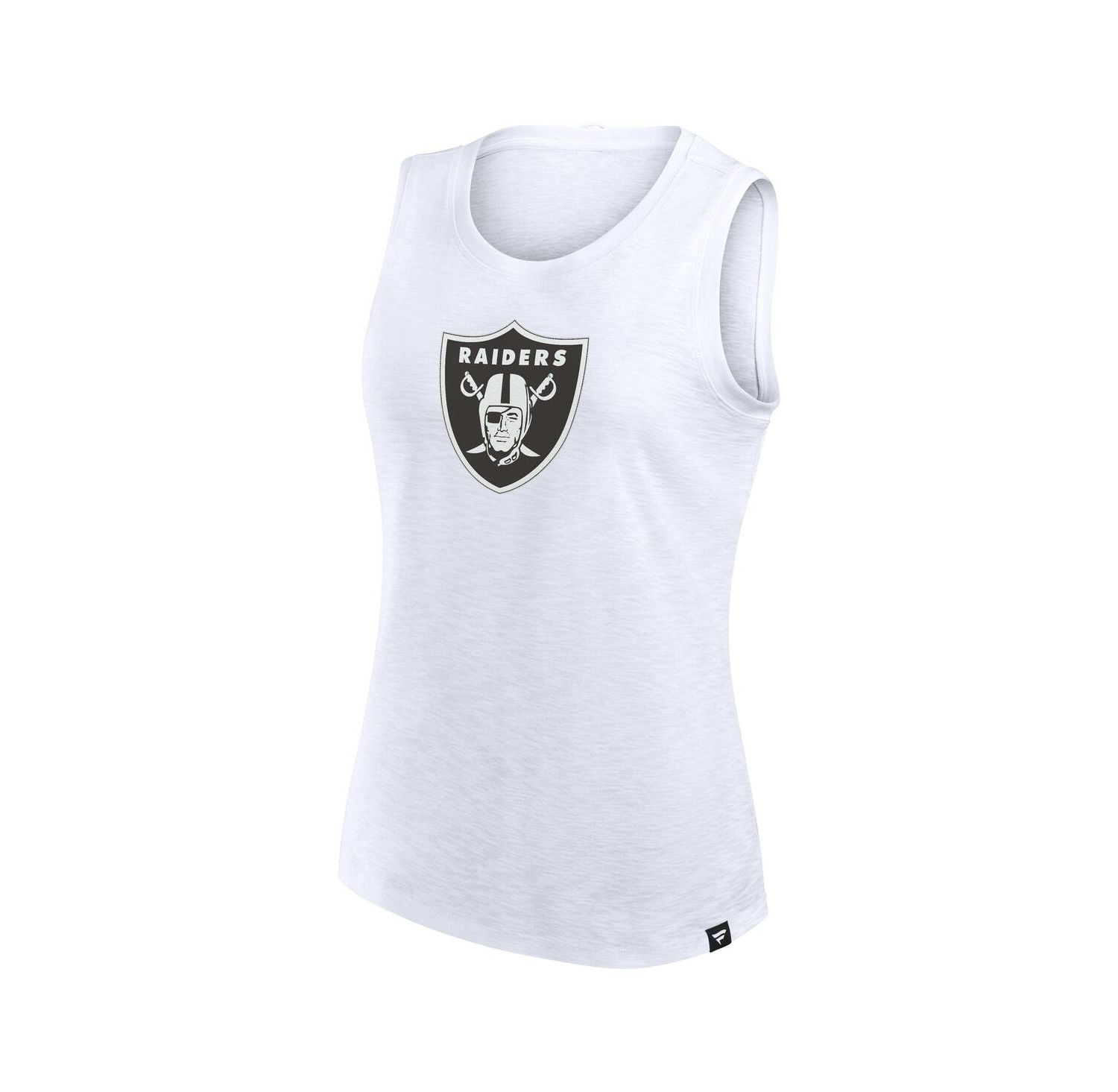 Women's White Las Vegas Raiders Slub Tank Top