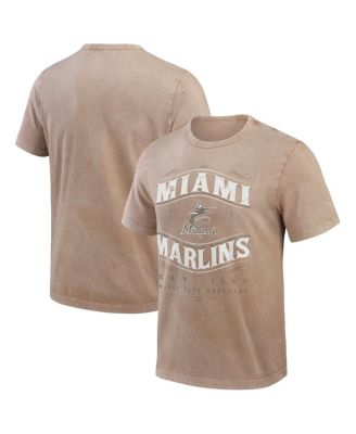 Fanatics - Men's Tan Miami Marlins Sun faded T-Shirt