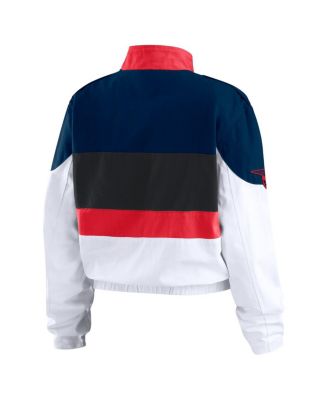Women's Navy/White Atlanta Braves Racing Full-Zip Jacket