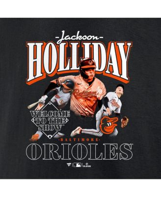 Men's Jackson Holliday Black Baltimore Orioles Welcome to the Show T-Shirt