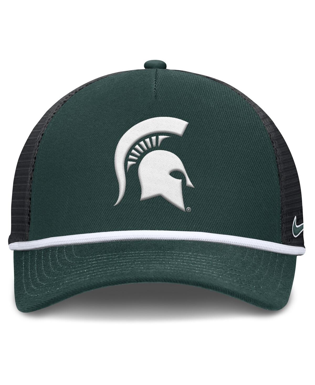 Nike Michigan State Primetime Rise  Men's College Trucker Adjustable Hat In Green