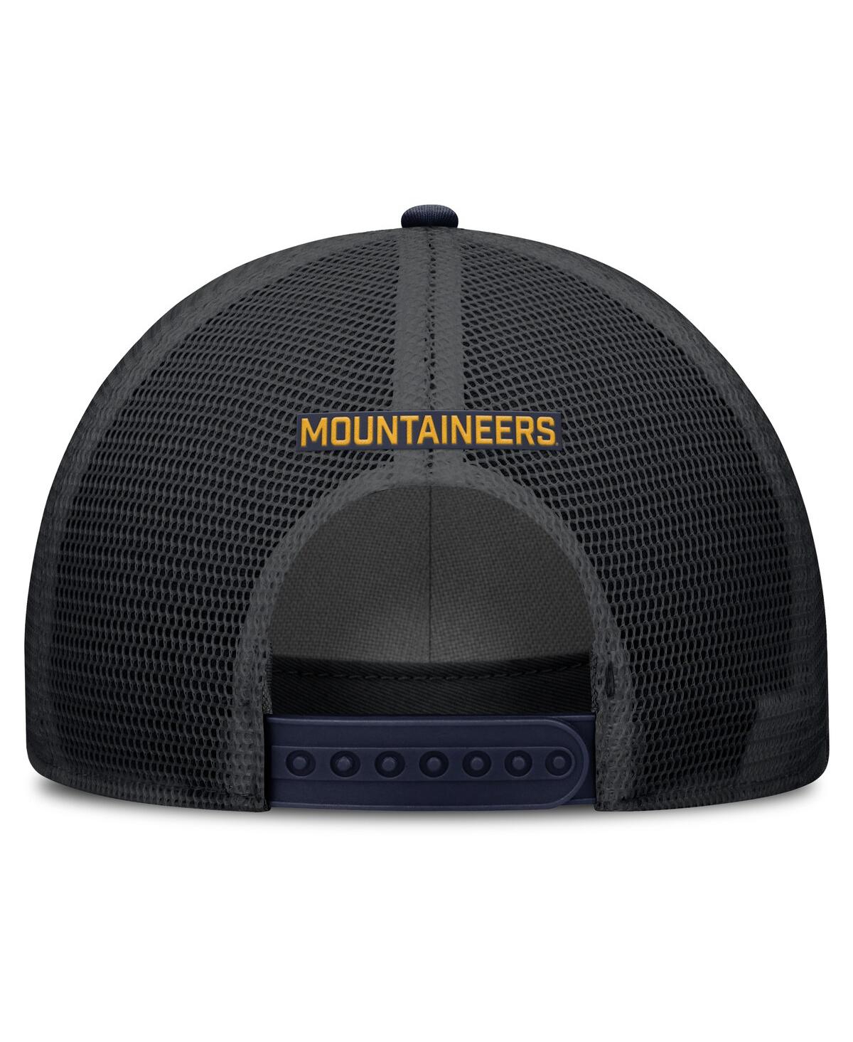 Nike West Virginia Primetime Rise  Men's College Trucker Adjustable Hat In Blue