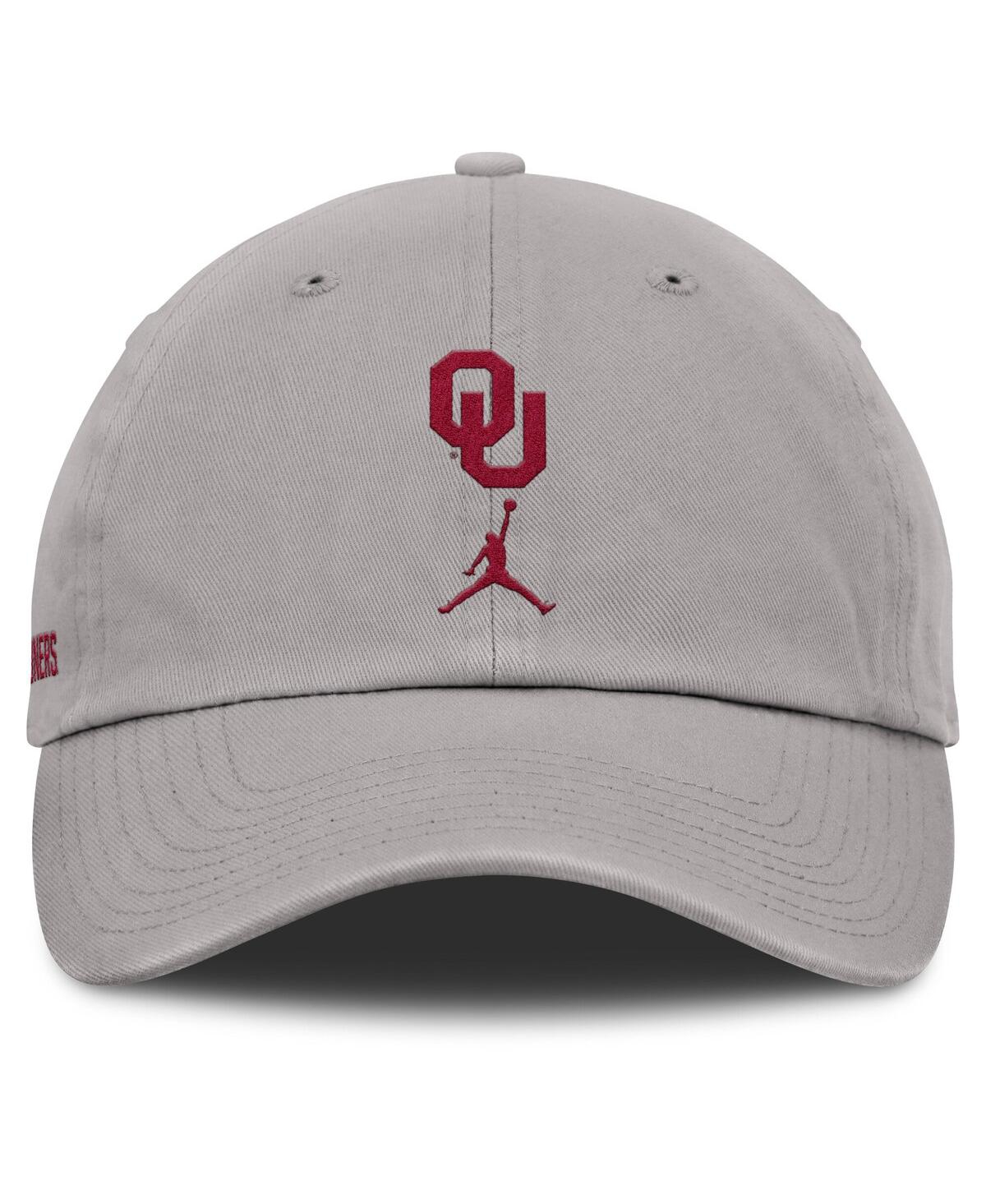 Jordan Men's Gray Oklahoma Sooners Primetime Club Adjustable Hat In Gray