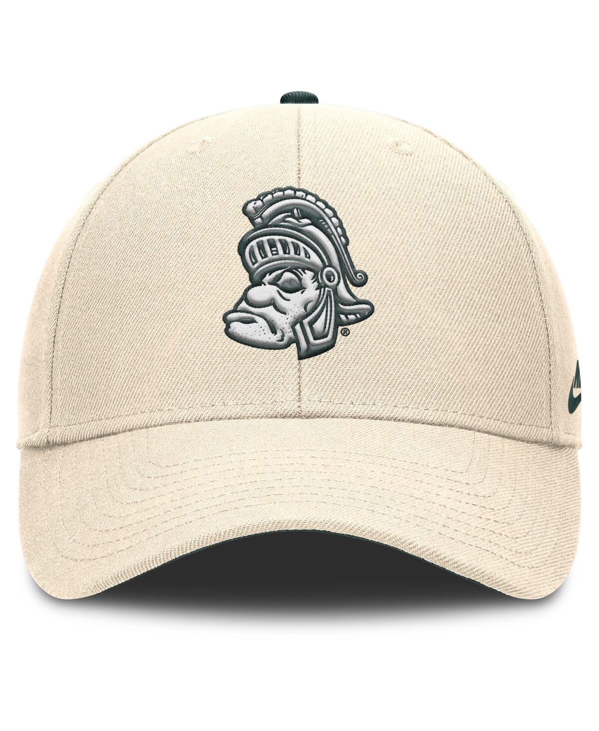 Nike Men's Natural Michigan State Spartans Rise Legacy Adjustable Hat In Brown