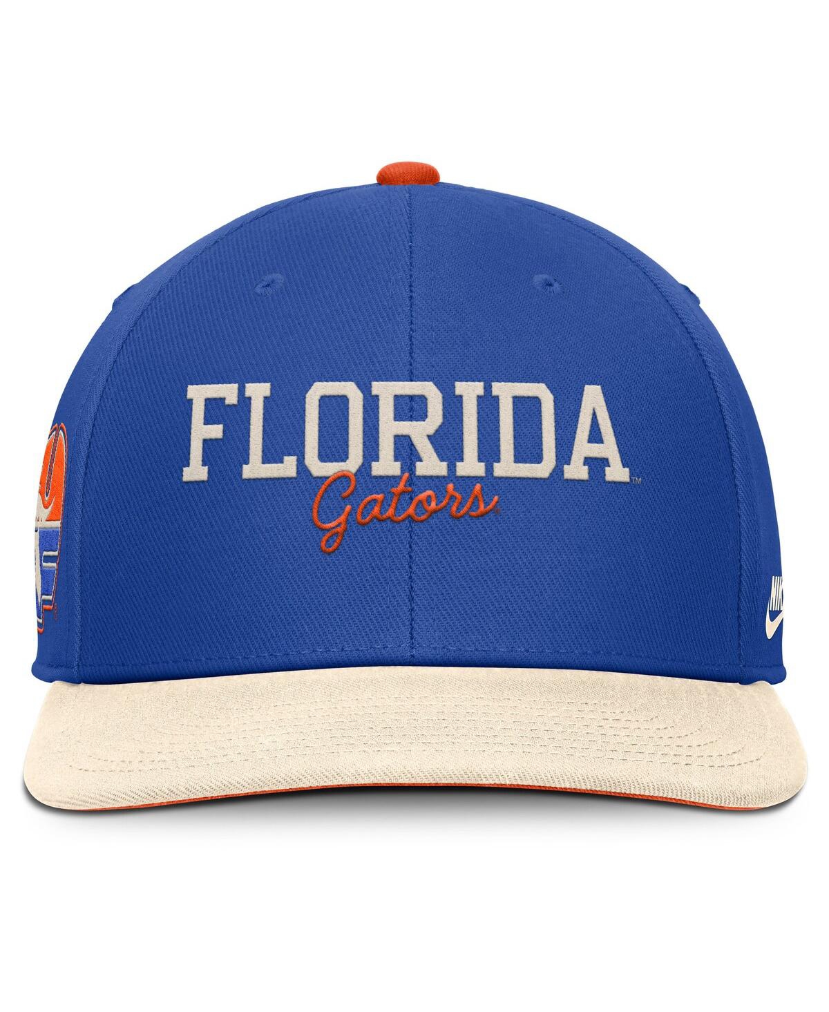 Nike Men's Royal/cream Florida Gators Pro Legacy Script Snapback Hat