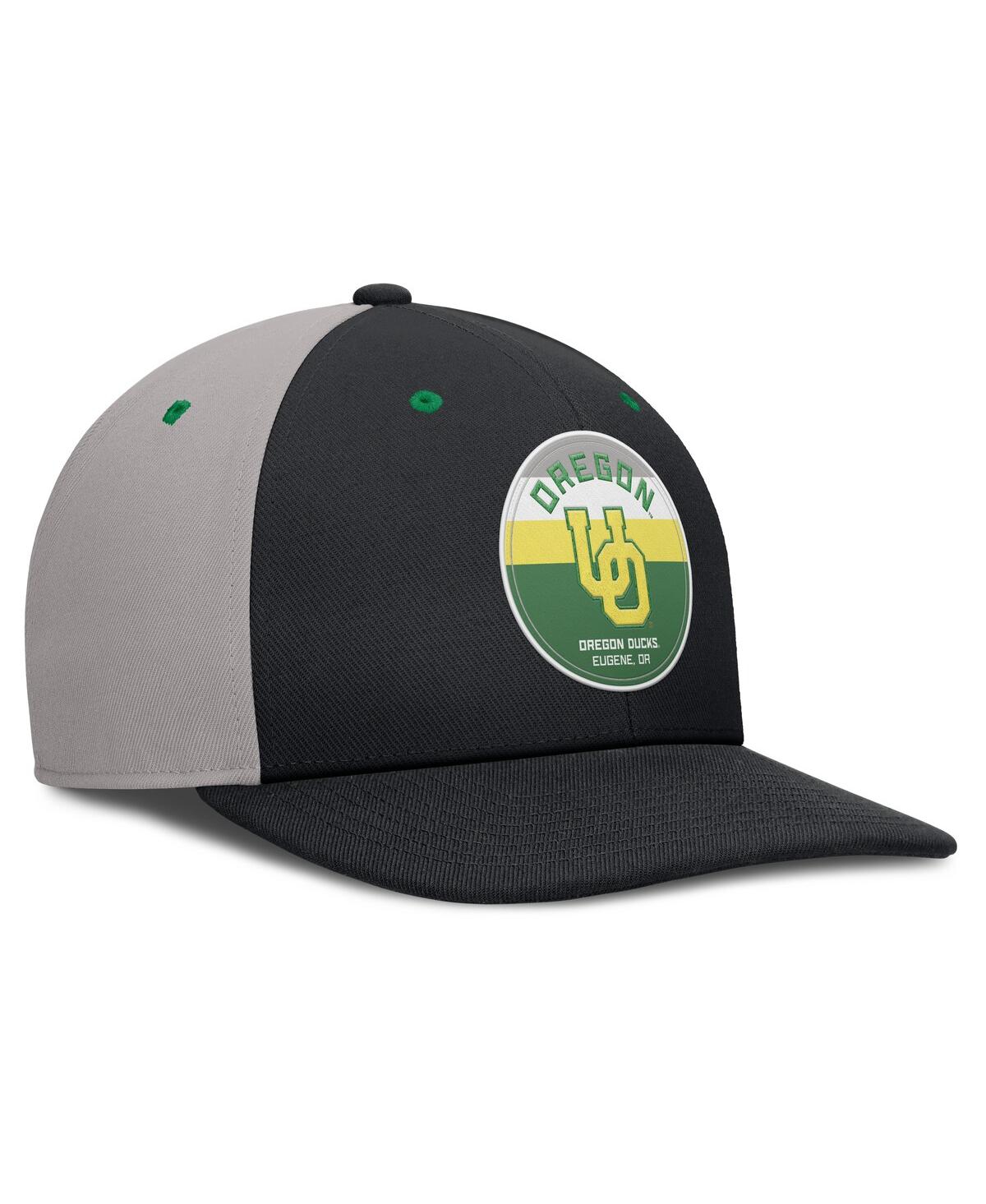 Nike Men's Black/gray Oregon Ducks Prep Pro Performance Snapback Hat In Multi