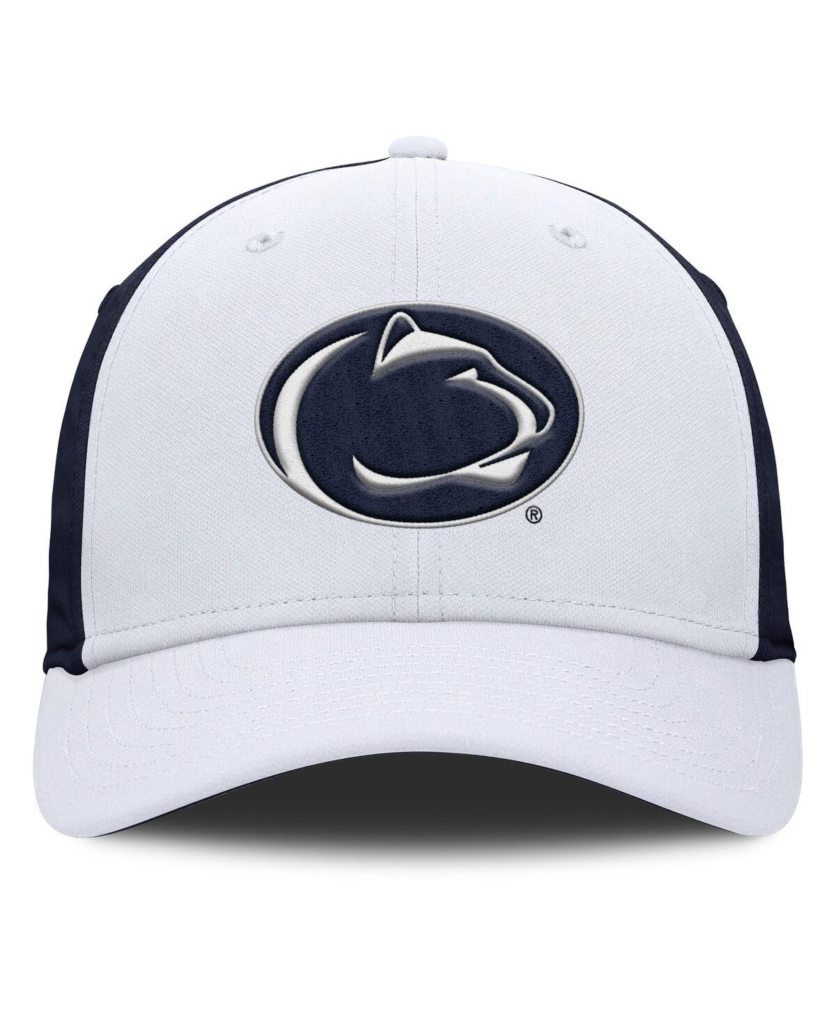 Nike Men's White/navy Penn State Nittany Lions 2025 Sideline Rise Local Performance Flex Hat In Multi
