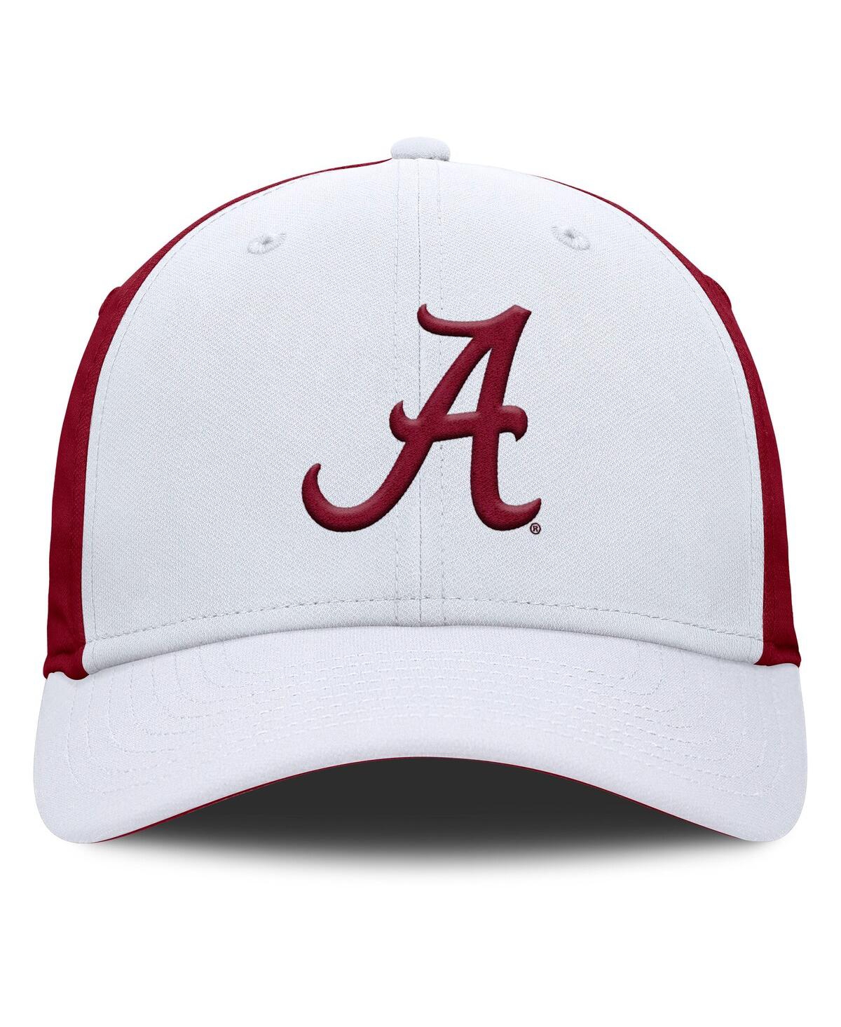 Nike Men's White/crimson Alabama Crimson Tide 2025 Sideline Rise Local Performance Flex Hat In Multi