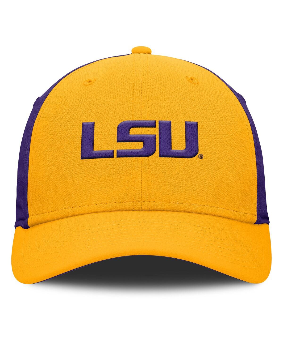 Nike Men's Gold/purple Lsu Tigers 2025 Sideline Rise Local Performance Flex Hat