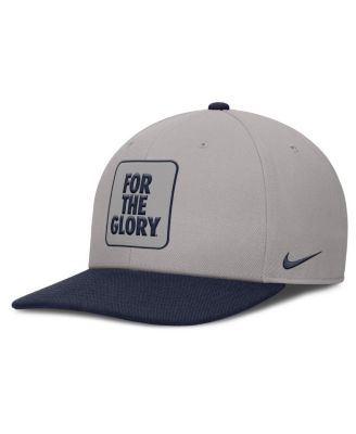 Nike - Men's Gray/Navy Penn State Nittany Lions 2025 Sideline Campus Pro Local Snapback Hat