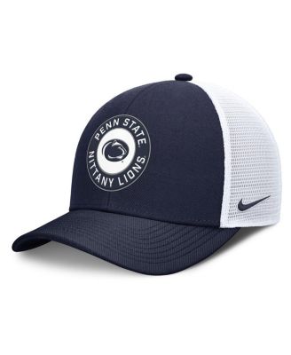 Nike - Men's Navy/White Penn State Nittany Lions Rise Primetime Performance Trucker Adjustable Hat