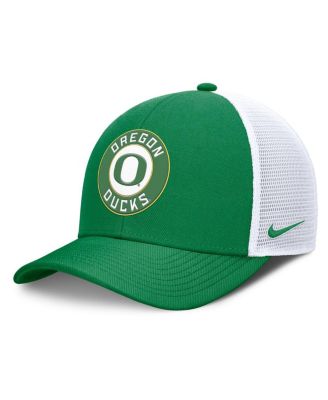 Nike - Men's Green/White Oregon Ducks Rise Primetime Performance Trucker Adjustable Hat