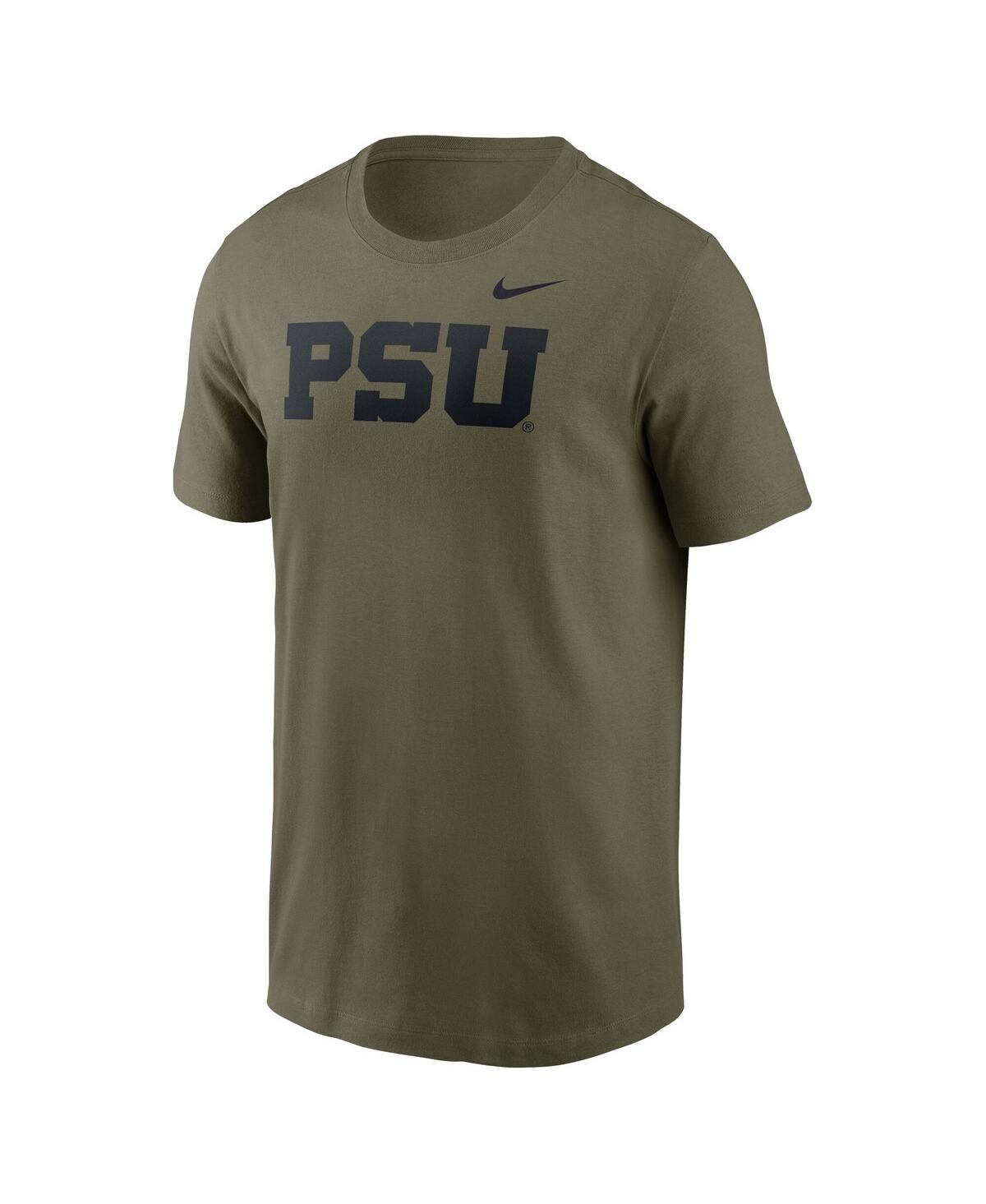 Nike Olive Penn State Nittany Lions Primetime Logo Performance T-shirt In Green