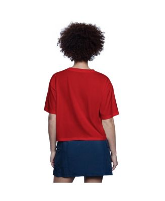 Women's Red St. Louis Cardinals Play the Ball Boxy Cropped T-Shirt