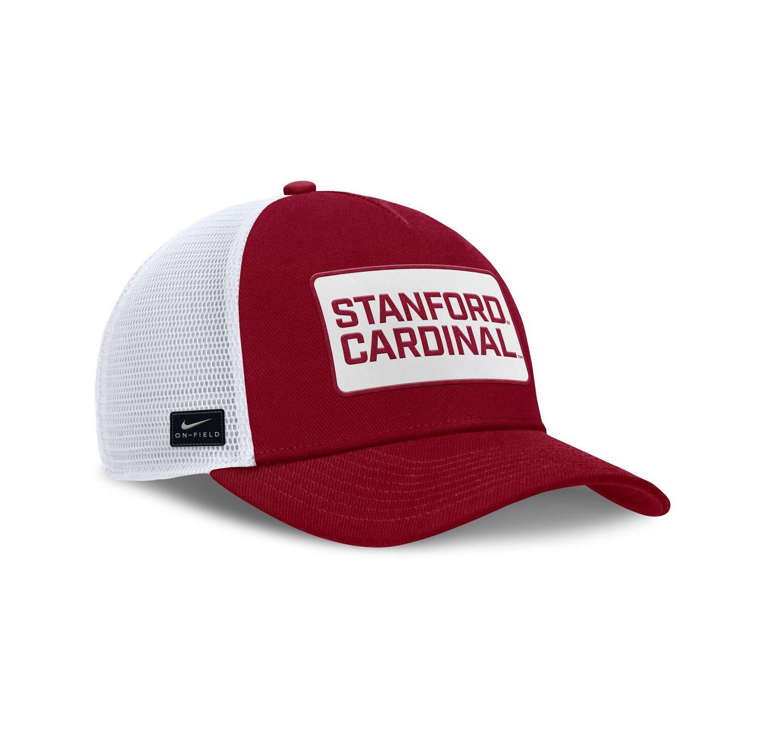 Men's Cardinal/White Stanford Cardinal 2025 On-Field Rise Patch Trucker Adjustable Hat