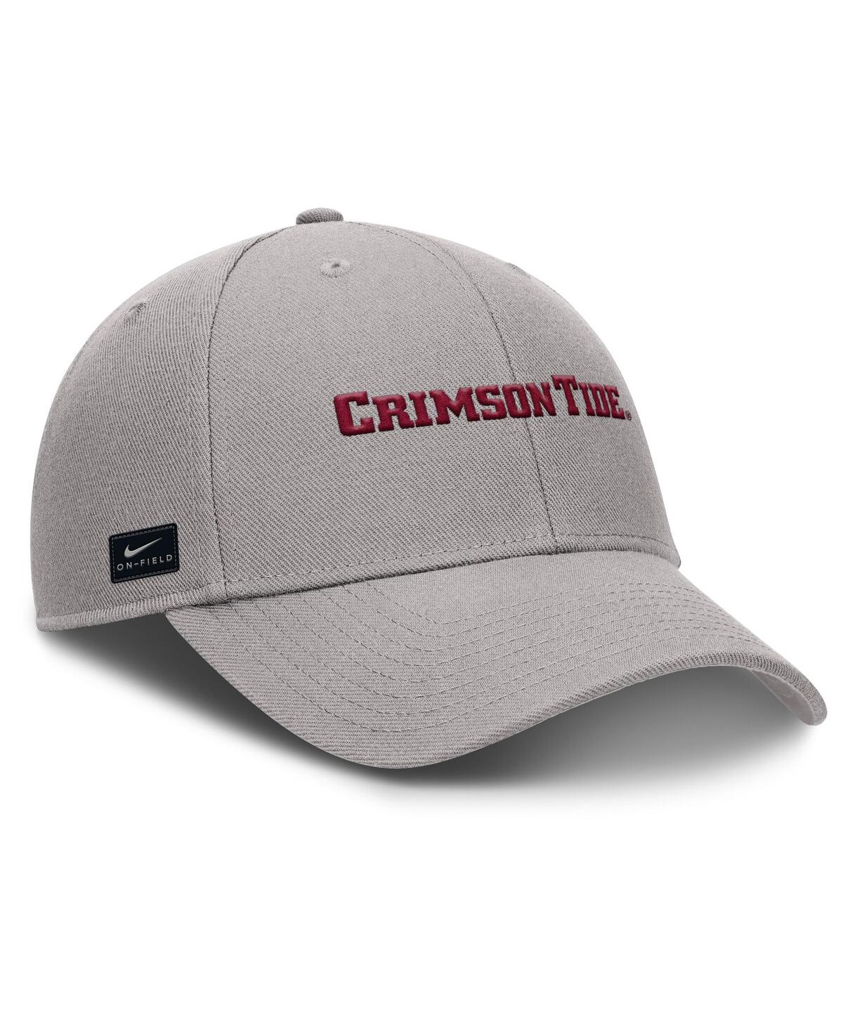 Nike Men's Gray Alabama Crimson Tide 2025 On-field Rise Performance Adjustable Hat In Gray