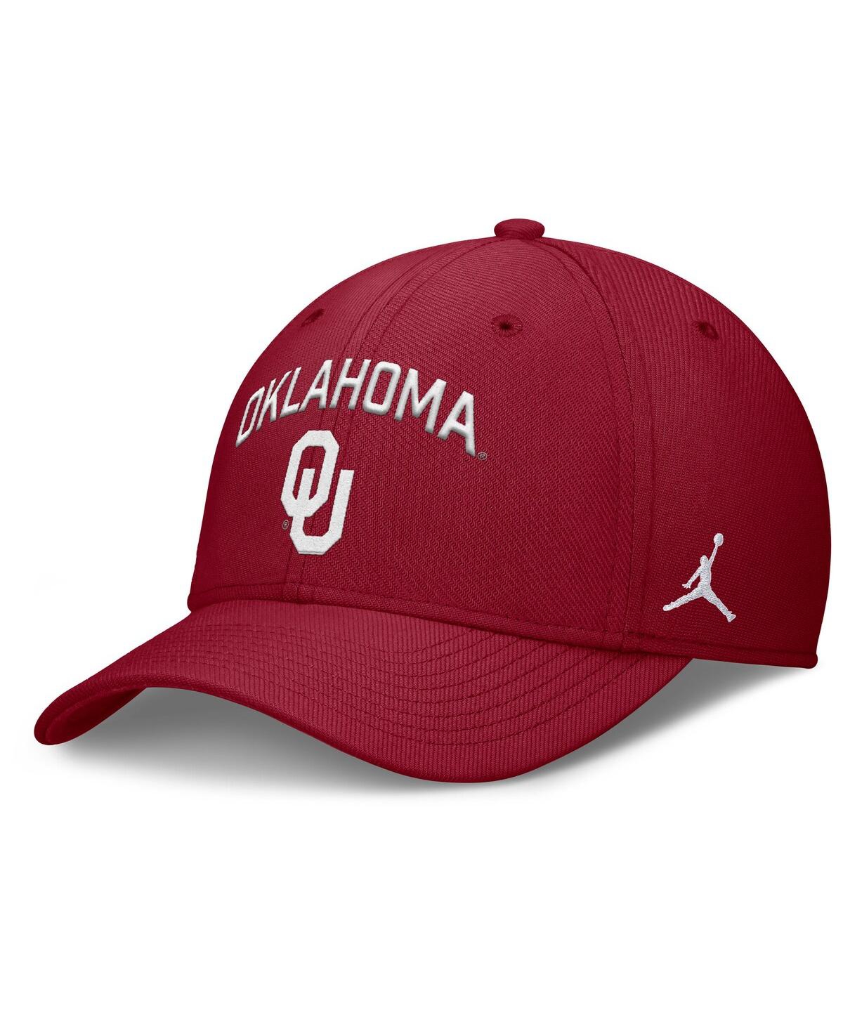 Men's Crimson Oklahoma Sooners 2025 On-Field Rise Performance Flex Hat - Crimson