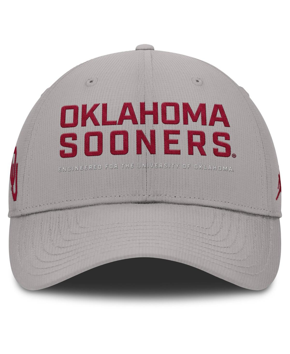 Jordan Men's Gray Oklahoma Sooners 2025 On-field Gameday Club Adjustable Hat In Gray