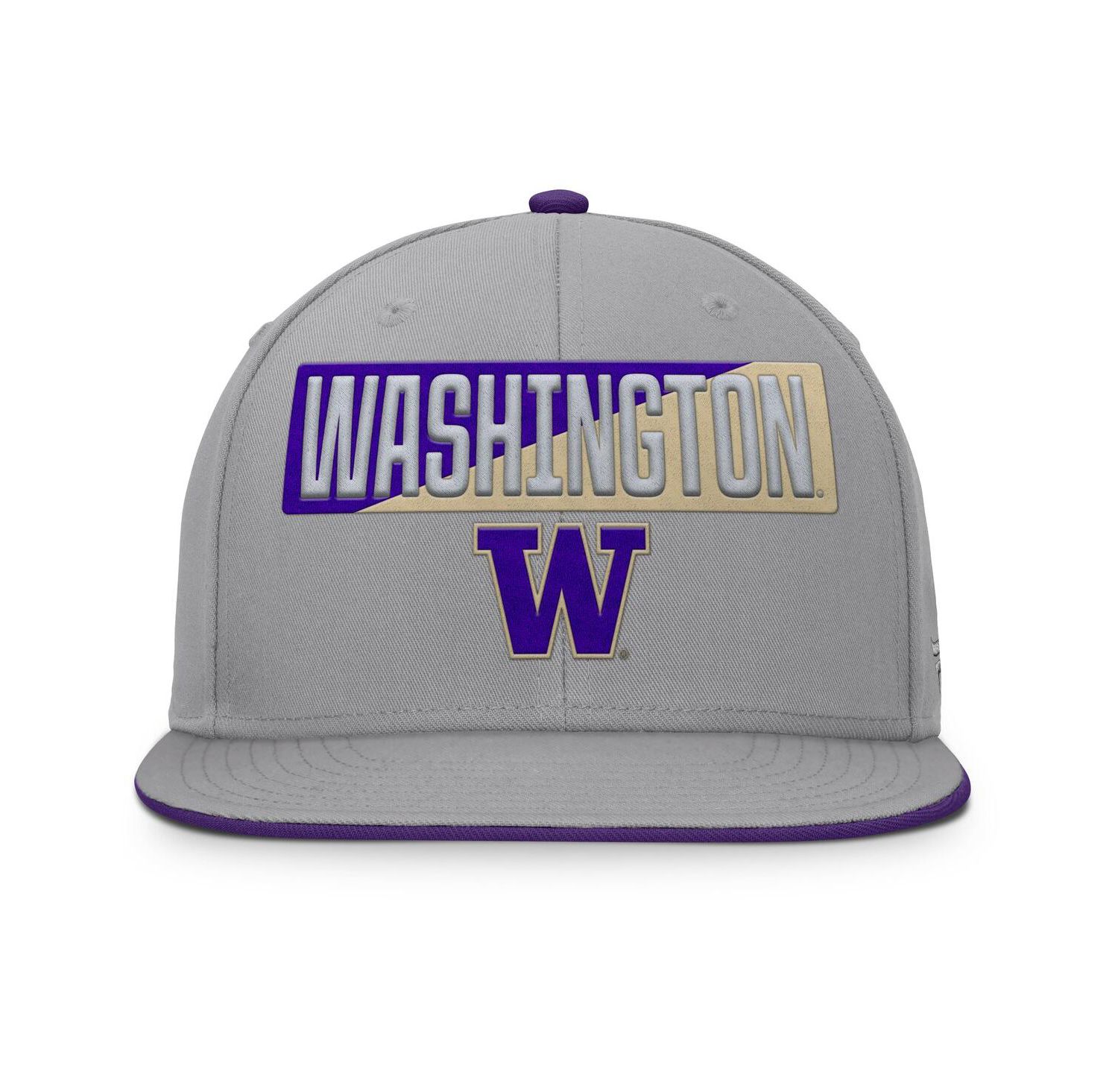 Men's Gray Washington Huskies Duo Snapback Hat