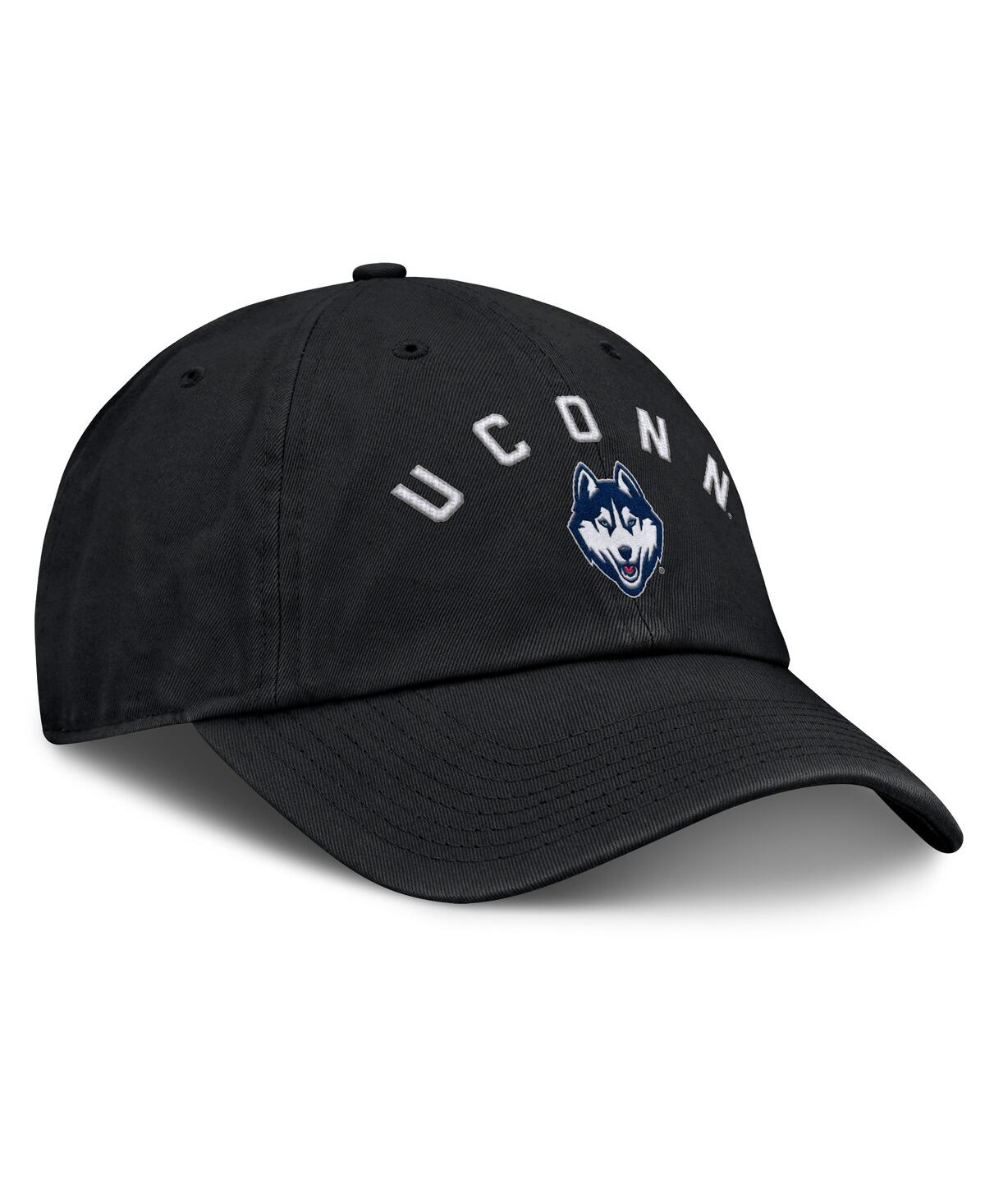 Fanatics Men's Black Uconn Huskies Myth Adjustable Hat In Black