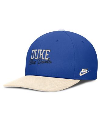 Men's Royal/Cream Duke Blue Devils Pro Legacy Script Snapback Hat