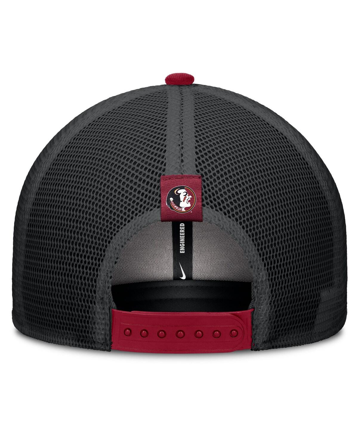 Nike Men's Garnet/black Florida State Seminoles Legacy Arch Rise Performance Trucker Adjustable Hat In Multi