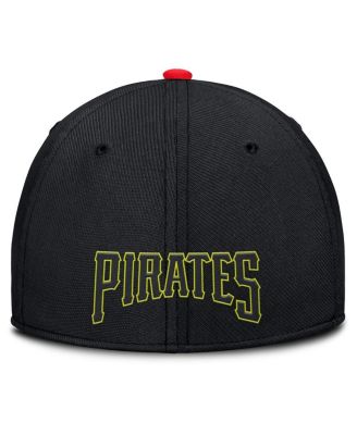 Men's Crimson/Black Pittsburgh Pirates Neon 90s Rise Swoosh Flex Hat