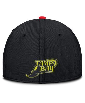 Men's Crimson/Black Tampa Bay Rays Neon 90s Rise Swoosh Flex Hat