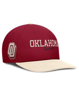 Nike - Men's Crimson/Cream Oklahoma Sooners Pro Legacy Script Snapback Hat