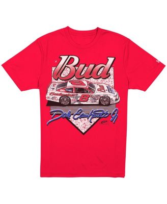 Men's Red Dale Earnhardt Jr. Budweiser x MLB 2025 Speedway Classic Car T-Shirt