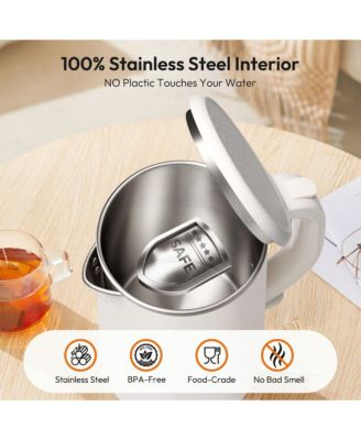 1.8L Double-Wall Stainless Steel Electric Kettle with Auto Shut-Off