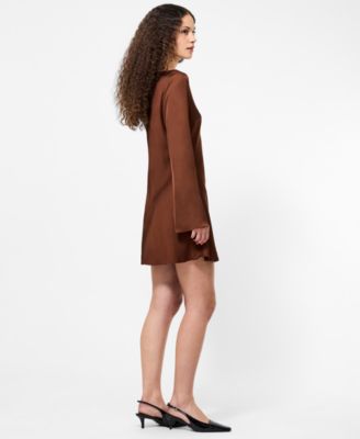 Women's Ennis Satin Long Sleeve Mini Dress