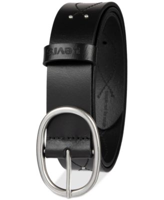 Western Stitched & Studded Leather Belt